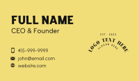 Retro Arch Wordmark Business Card