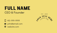 Retro Arch Wordmark Business Card Design