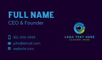 Browser Software Letter C Business Card