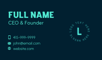 Round Tech Business Business Card