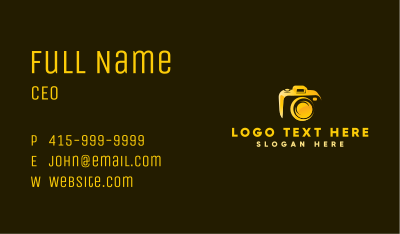 Lens Camera Photographer Business Card