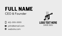 Musical Instrument Notes Business Card