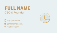 Gold Elegant Beauty Business Card