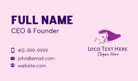 Purple Hair Lady  Business Card Design
