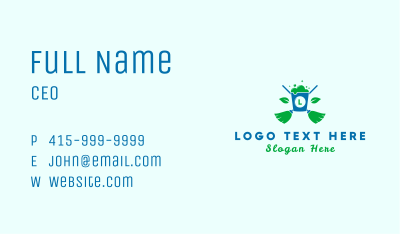 Natural Sanitation Cleaning Letter Business Card Image Preview