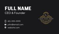 Floral Royal Shield Business Card Design