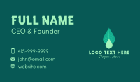 Natural Leaf Droplet Business Card Design