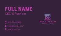 Geometric Number 3 Outline Business Card