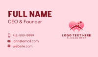 Pink Heart House Business Card Design