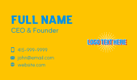 Summer Party Wordmark Business Card Design