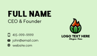 Nature Leaf Flame Business Card