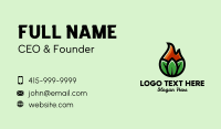 Nature Leaf Flame Business Card Design