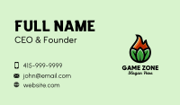 Nature Leaf Flame Business Card