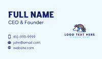 Flower Rainbow Clouds Business Card