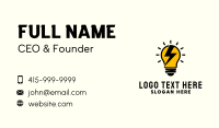 Lightbulb Lightning Energy Business Card Design