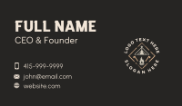 Camping Tent Bonfire Business Card Design