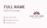 Feminine Yoga Lotus Spa  Business Card