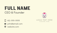 Festive Floral Skull Business Card Design