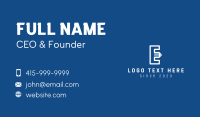 Pencil Letter E  Business Card