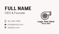 Minimalist Turbo Charger Business Card Design
