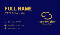 Gold Cancer Horoscope Symbol Business Card