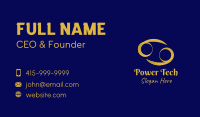 Gold Cancer Horoscope Symbol Business Card