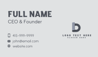 Monochrome Business Letter D Business Card