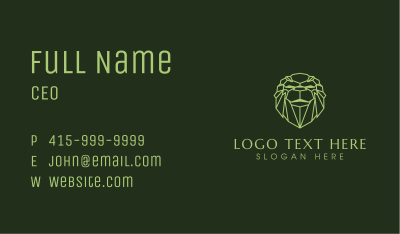 Professional Geometric Lion Business Card Image Preview