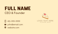 Strawberry Cheesecake Slice Business Card