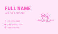 Pink Cursive Letter M Business Card Design