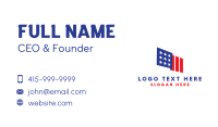 National American Flag Business Card
