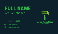 Green Bamboo Paint Roller Business Card Design