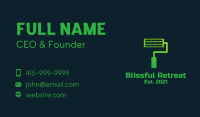 Green Bamboo Paint Roller Business Card