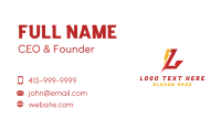 Lightning Letter L Business Card Design