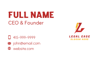 Lightning Letter L Business Card