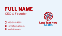 Target Flower Circle  Business Card Design