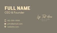 Elegant Signature Wordmark Business Card