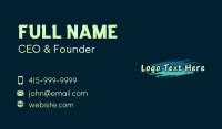 Graffiti Artist Wordmark Business Card