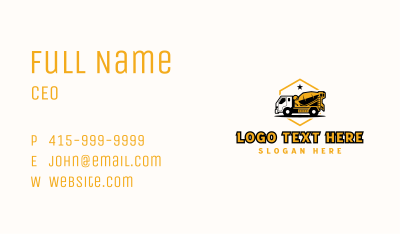 Truck Cement Concrete Business Card Image Preview