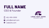 Flaming Dump Truck Business Card Design