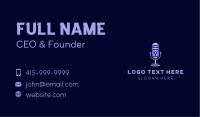 Violet Microphone Recorder Business Card