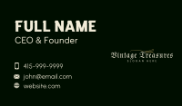 Vintage Gothic Wordmark Business Card Image Preview