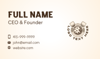 Vintage Pickleball Emblem Business Card