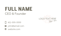 Rose Flower Wordmark Business Card