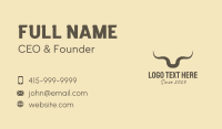 Rustic Bull Horns  Business Card