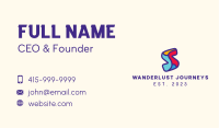 Colorful Letter S Business Card