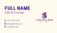 Colorful Letter S Business Card