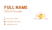 Summer Island Palm Tree  Business Card