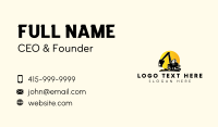 Excavator Digging Construction Business Card