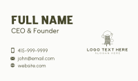 Simple Chair Furniture Business Card Design